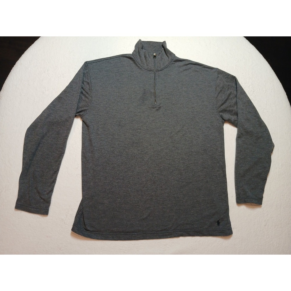 Polo Ralph Lauren Sweater Mens Size Size L Grey 1/4 Zip Pullover Jacket